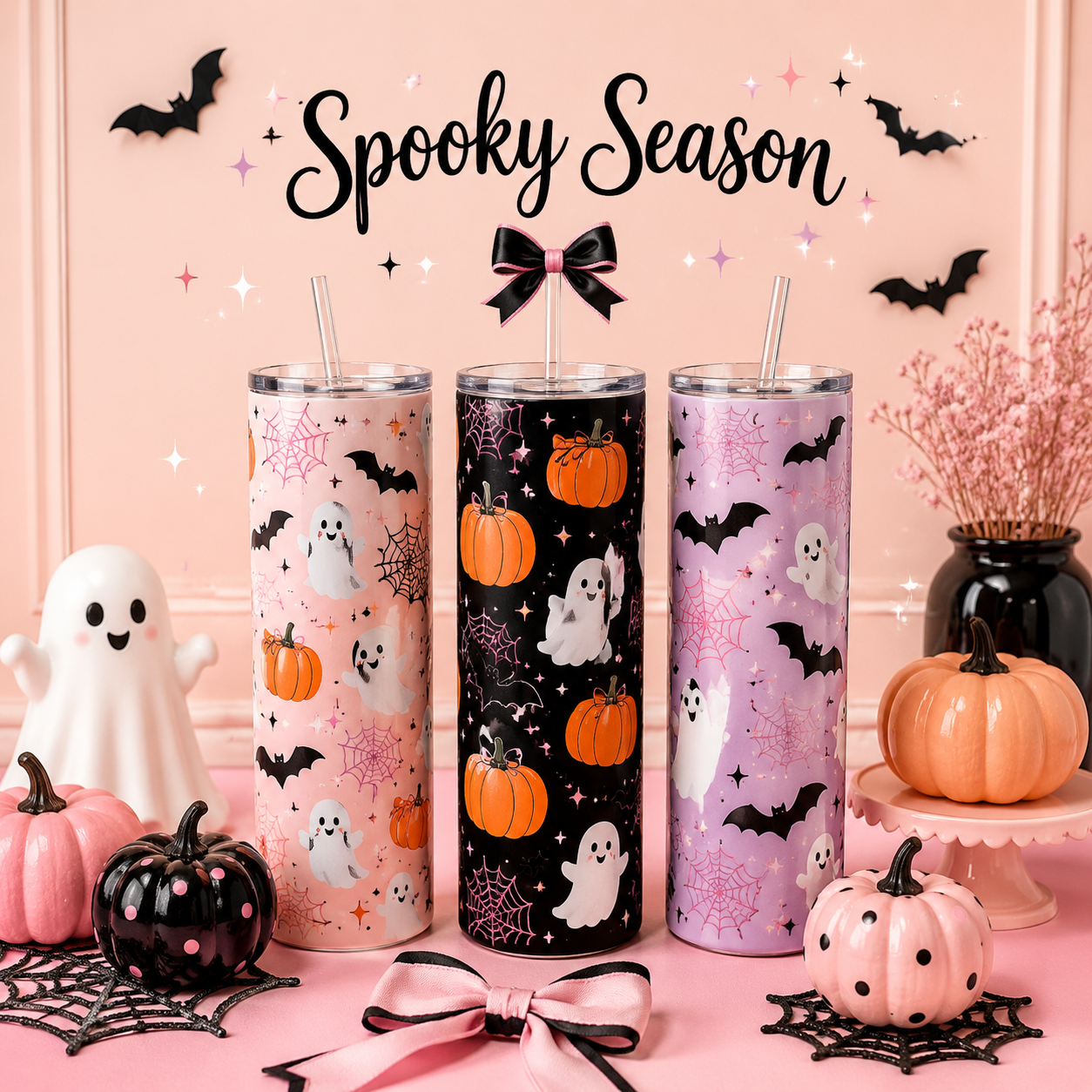 Spooky Season handmade Halloween tumbler collection