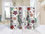 Hold My Hand, Hold My Heart, Family Personalized Custom 3D Inflated Effect Printed Tumbler, Gift For Grandma, Mothers Day Gift 2024