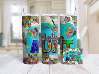 Autism Mom, Nana, Aunt. 20oz Tumbler