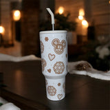 40oz Gingerbread Mouse Ears Tumbler with Handle