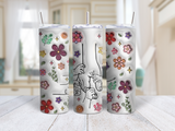 Hold My Hand, Hold My Heart, Family Personalized Custom 3D Inflated Effect Printed Tumbler, Gift For Grandma, Mothers Day Gift 2024