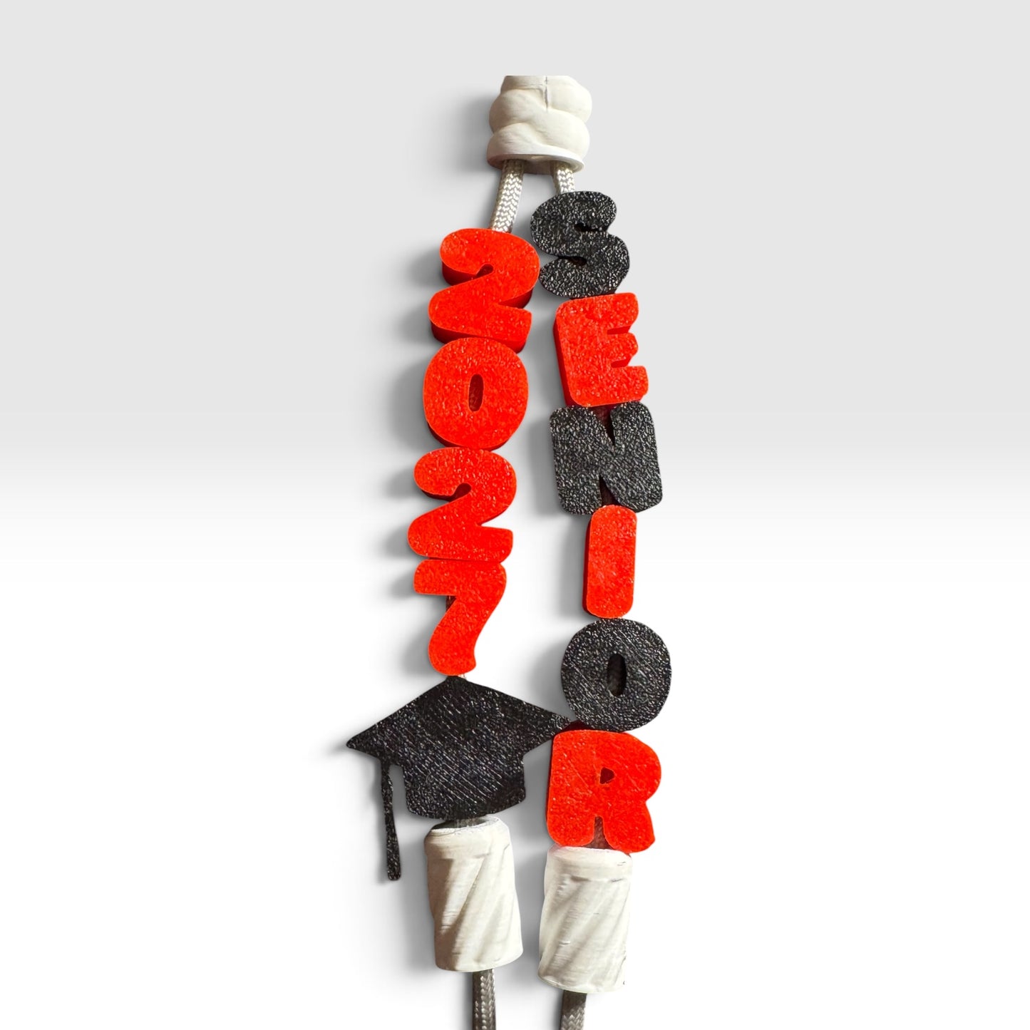 Personalized Senior 2027 Graduation Keychain | Custom 3D Backpack Charm