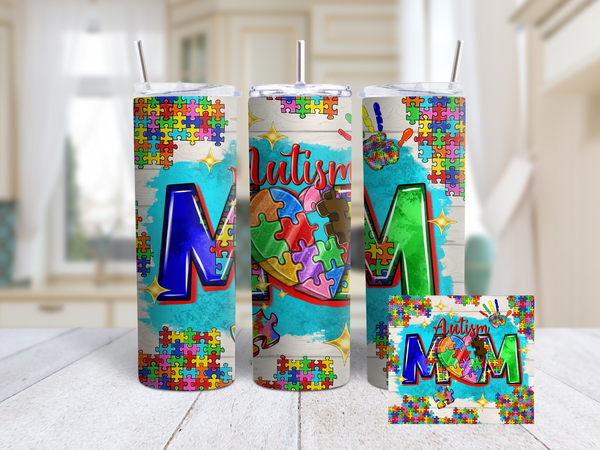 Autism Mom, Nana, Aunt. 20oz Tumbler