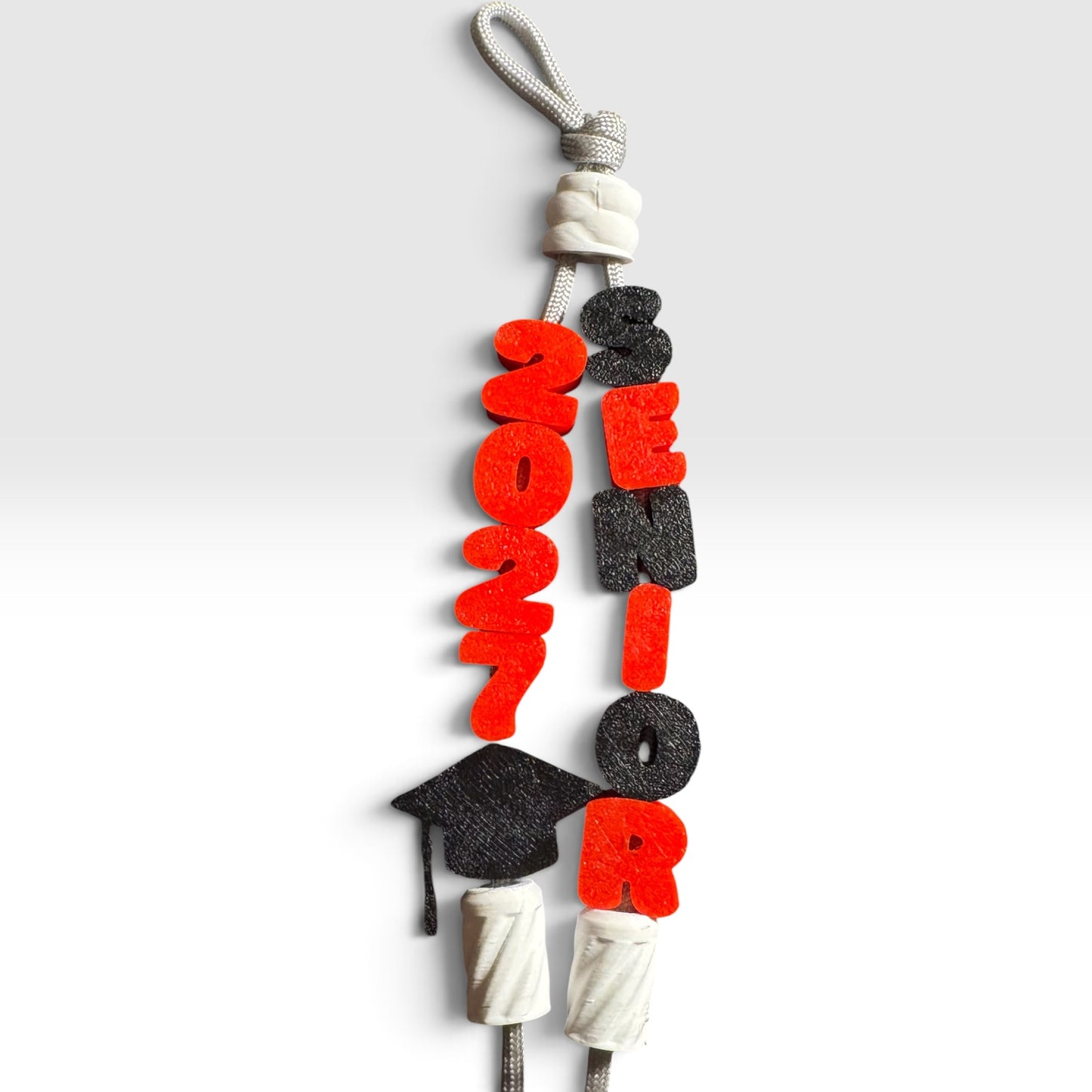 Personalized Senior 2027 Graduation Keychain | Custom 3D Backpack Charm