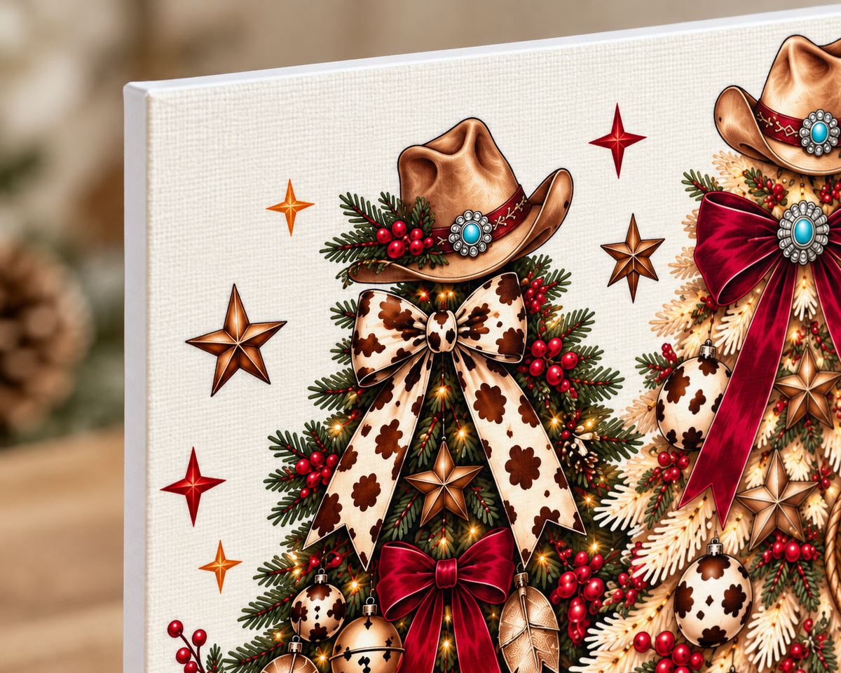 Merry Christmas Y’all Western Christmas Canvas