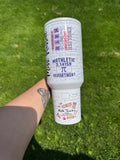 Math Teacher 40oz Tumbler with Handle and Straw - Funny Math Teacher Gift - Stainless Steel Insulated Cup - Teacher Appreciation