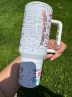 Math Teacher 40oz Tumbler with Handle and Straw - Funny Math Teacher Gift - Stainless Steel Insulated Cup - Teacher Appreciation