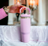 30oz Flip Top Tumbler W/ A HANDLE