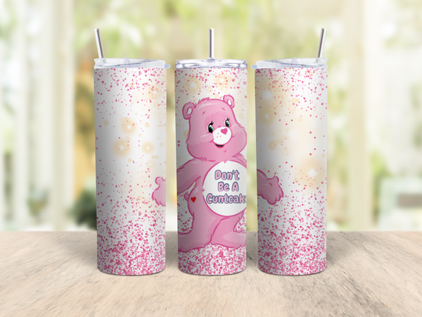 Swear Bear Tumbler | 20oz Stainless Steel Funny Bear Cup with Straw | Adult Humor Tumbler | Snarky Gift for Friends