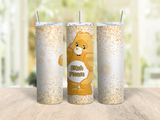 Swear Bear Tumbler | 20oz Stainless Steel Funny Bear Cup with Straw | Adult Humor Tumbler | Snarky Gift for Friends