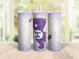 Swear Bear Tumbler | 20oz Stainless Steel Funny Bear Cup with Straw | Adult Humor Tumbler | Snarky Gift for Friends