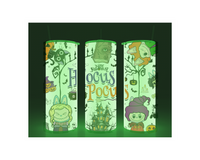 20oz Hocus Pocus Halloween Tumbler | Glow-in-the-Dark Option | Cute Witch Sisters Cup | Spooky Season Stainless Steel Drinkware | Fall Gift for Her