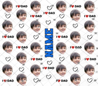 Custom Father’s Day Tumbler with Child’s Face – Best Dad Ever Gift – I ❤️ Dad Personalized Photo Cup – Name Option – Unique Gift for Dad or Grandpa