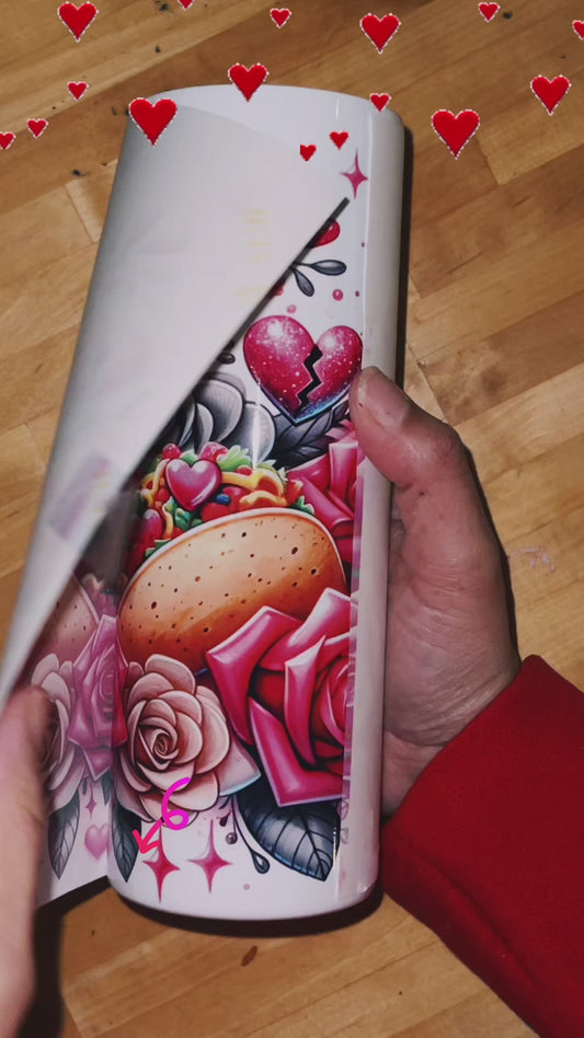 Forget Love I’d Rather Fall Into Tacos Tumbler – 20oz